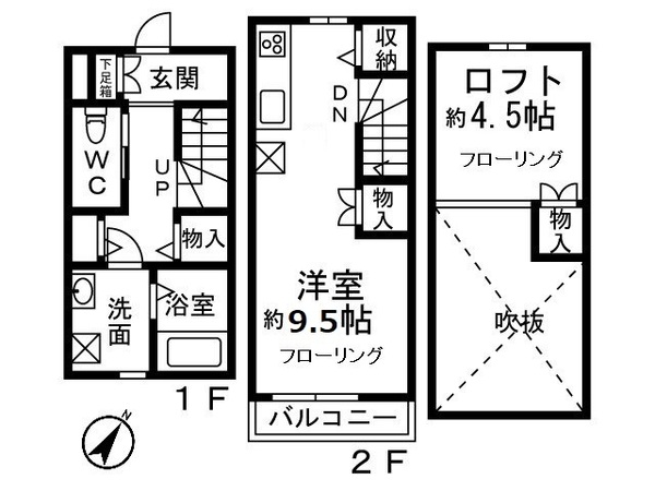 メゾンプラムB棟の間取り
