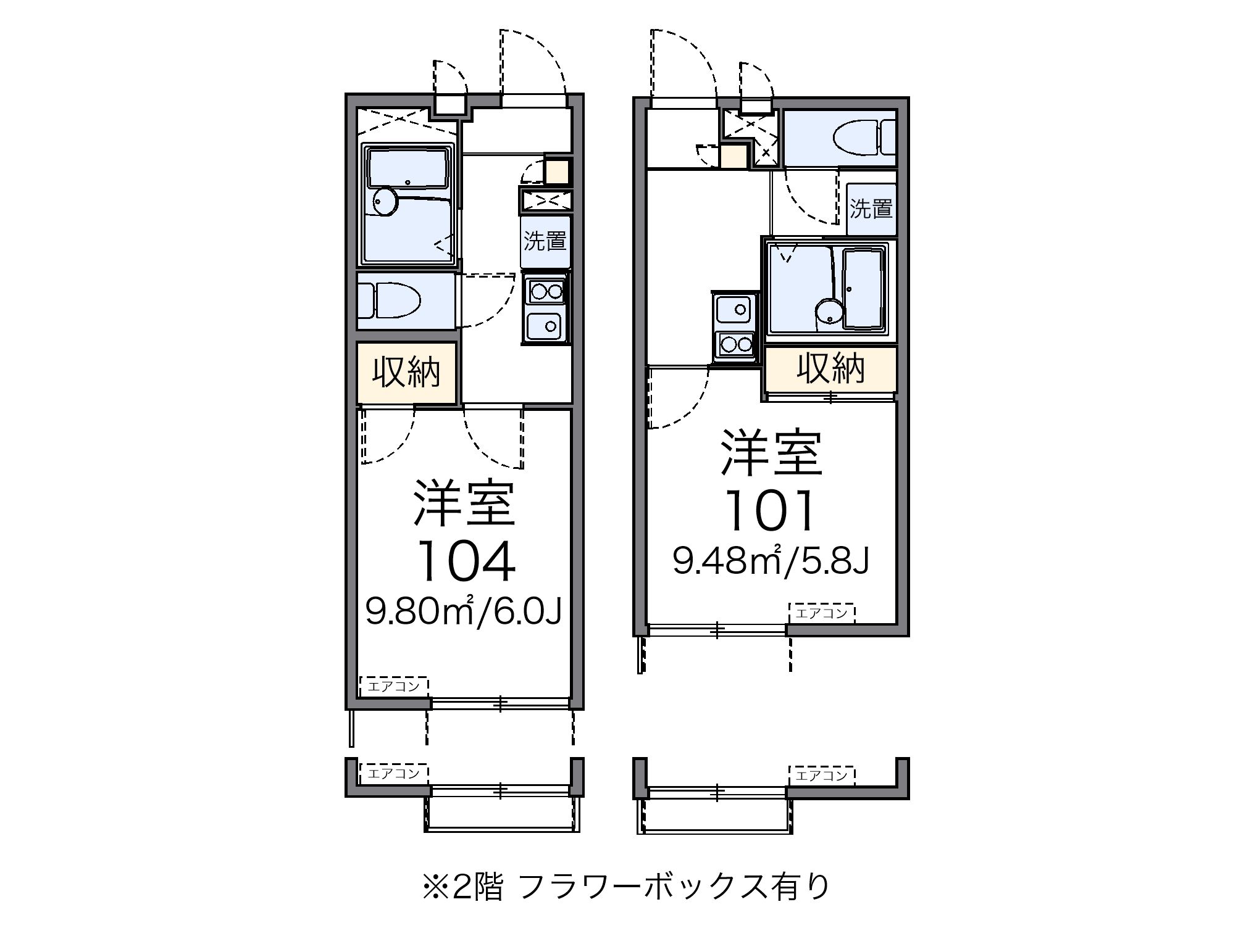 レオパレスフォーエヴァーの間取り