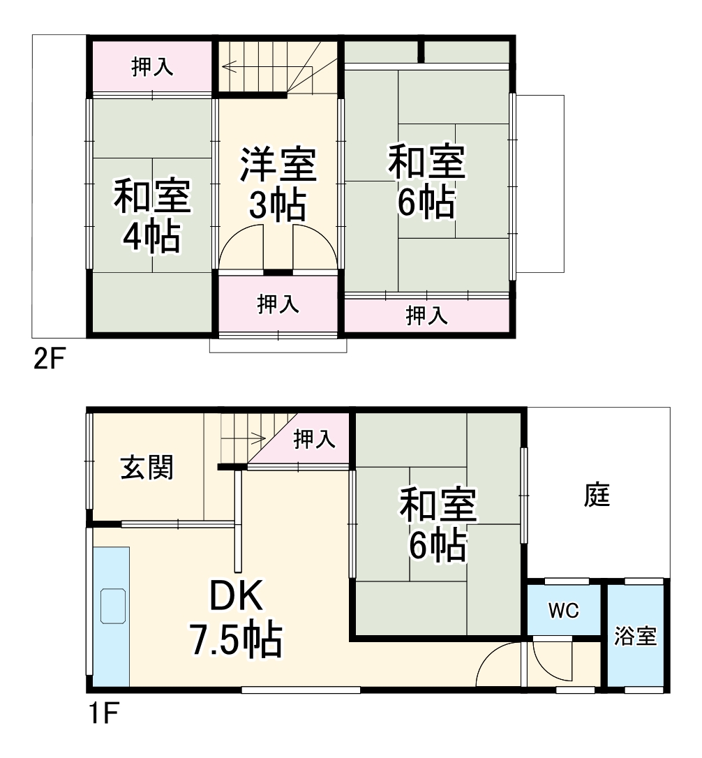中京区壬生天池町貸家の間取り
