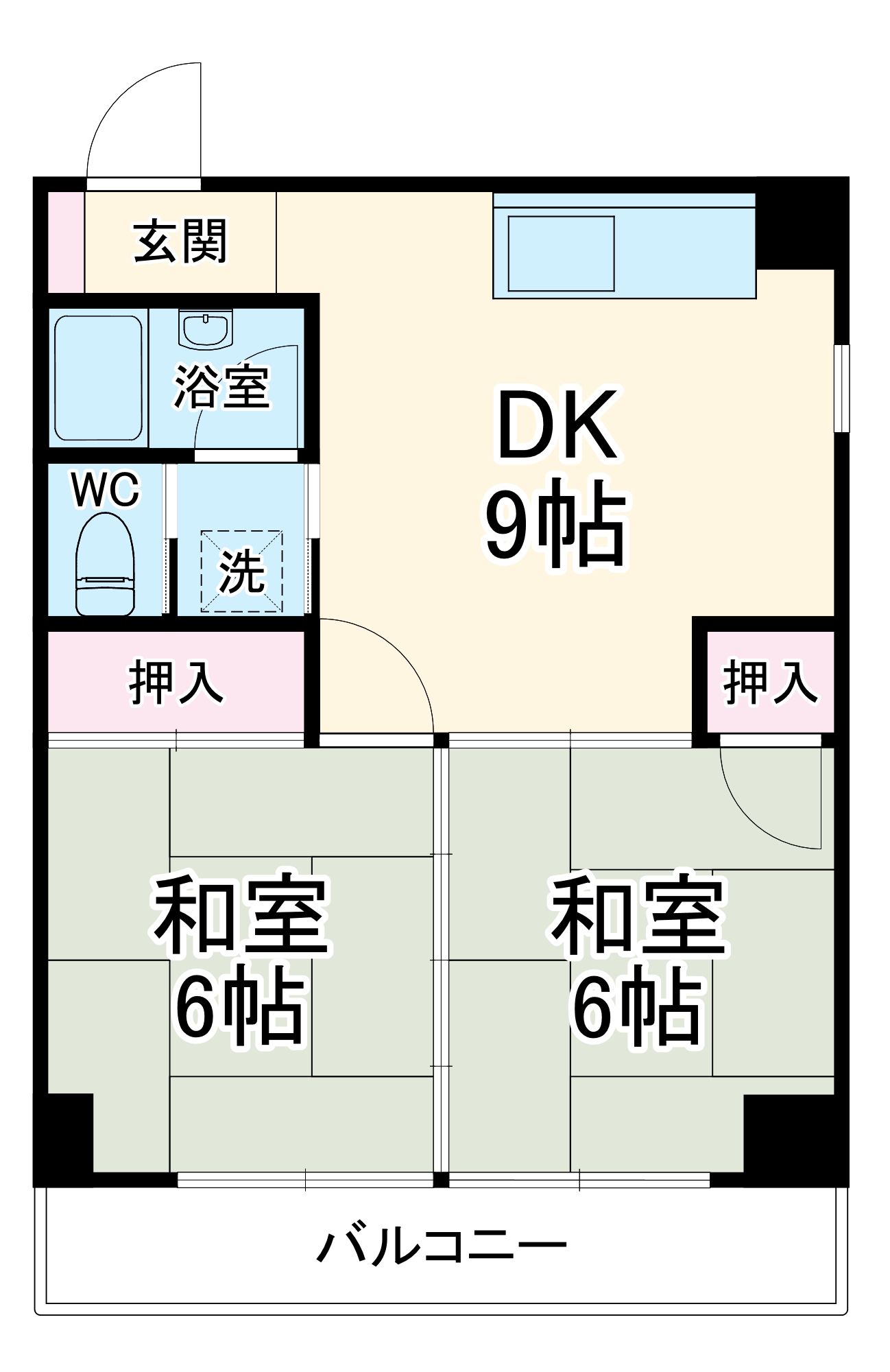 幸栄ハイツ城下の間取り