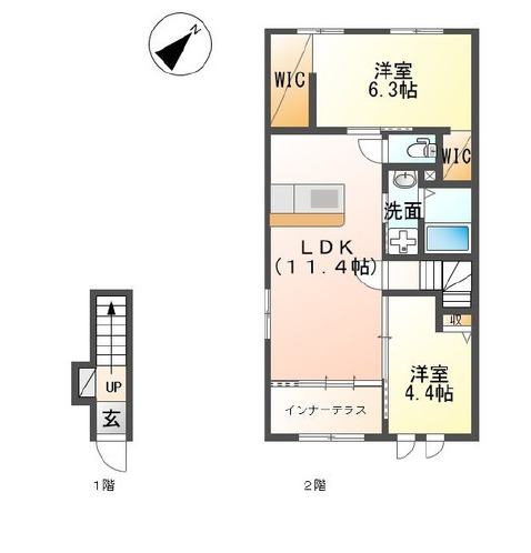 浜川戸の完工年月(2019年6月)築の賃貸マンションの間取り