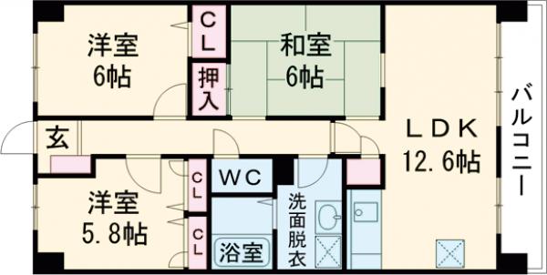 ピオーネテラス空港南の間取り