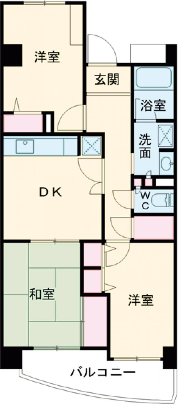 コーポレート連雀1号棟の間取り