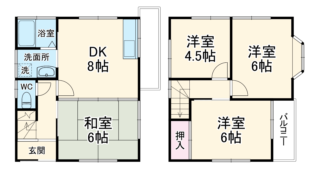 松戸市栄町二丁目 戸建の間取り