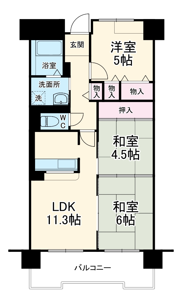 ヴィザージュ鶴見緑地の間取り