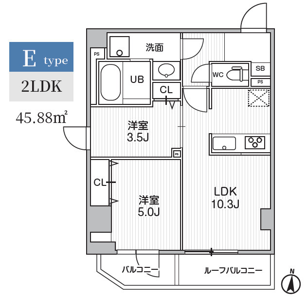 S-RESIDENCE亀戸balmの間取り