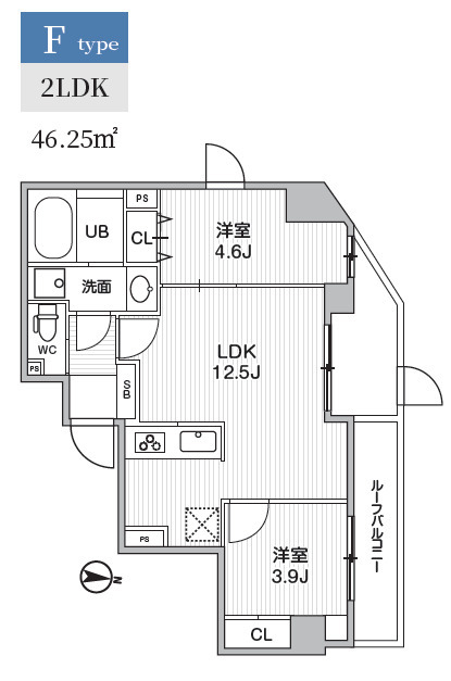 S-RESIDENCE亀戸balmの間取り