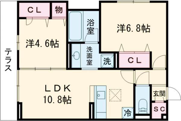 D-ガルデニアの間取り
