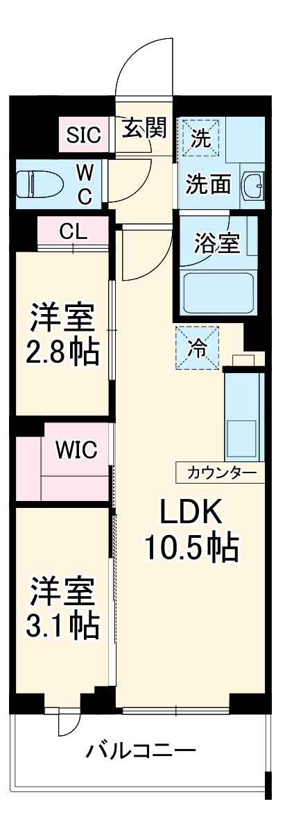 デュオフラッツ大宮の間取り