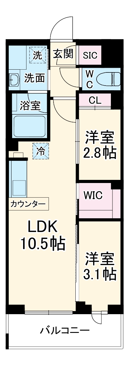 デュオフラッツ大宮の間取り