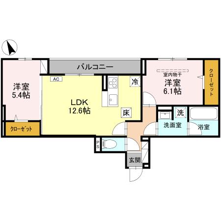 TORISIA新河岸の間取り