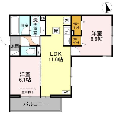 TORISIA新河岸の間取り