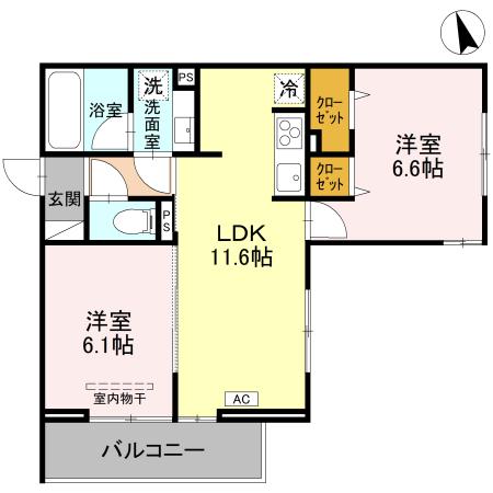 TORISIA新河岸の間取り