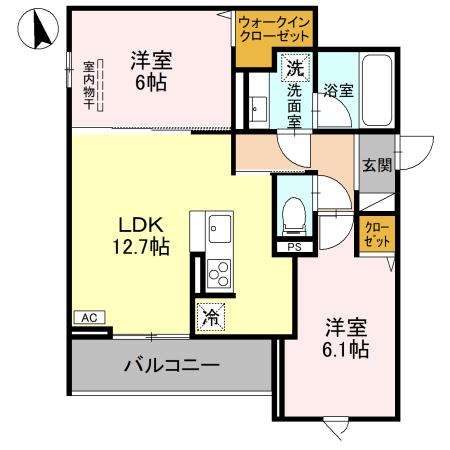 TORISIA新河岸の間取り