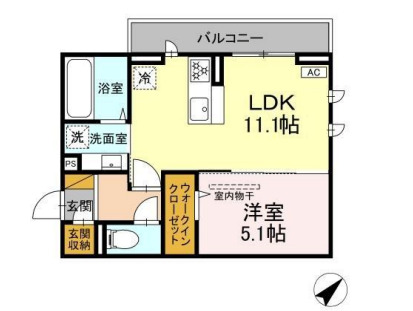 D-ROOM君塚ⅠAの間取り