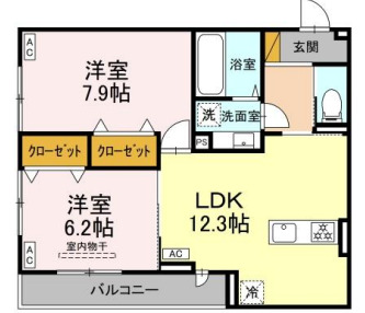 D-ROOM君塚ⅠAの間取り