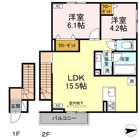 (仮称)長泉87051 分譲長屋住宅新築工事の間取り