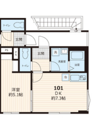街角と休日のフェリーチェの間取り