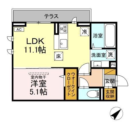 D-ROOM君塚ⅠBの間取り