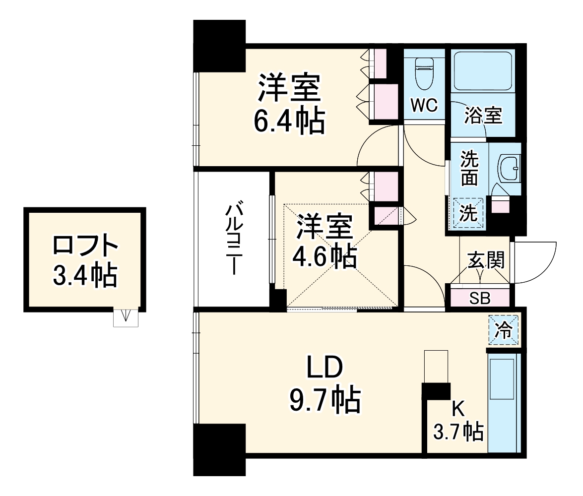 コンフォリア大宮の間取り