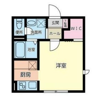 オーロラハイツ小向A棟の間取り