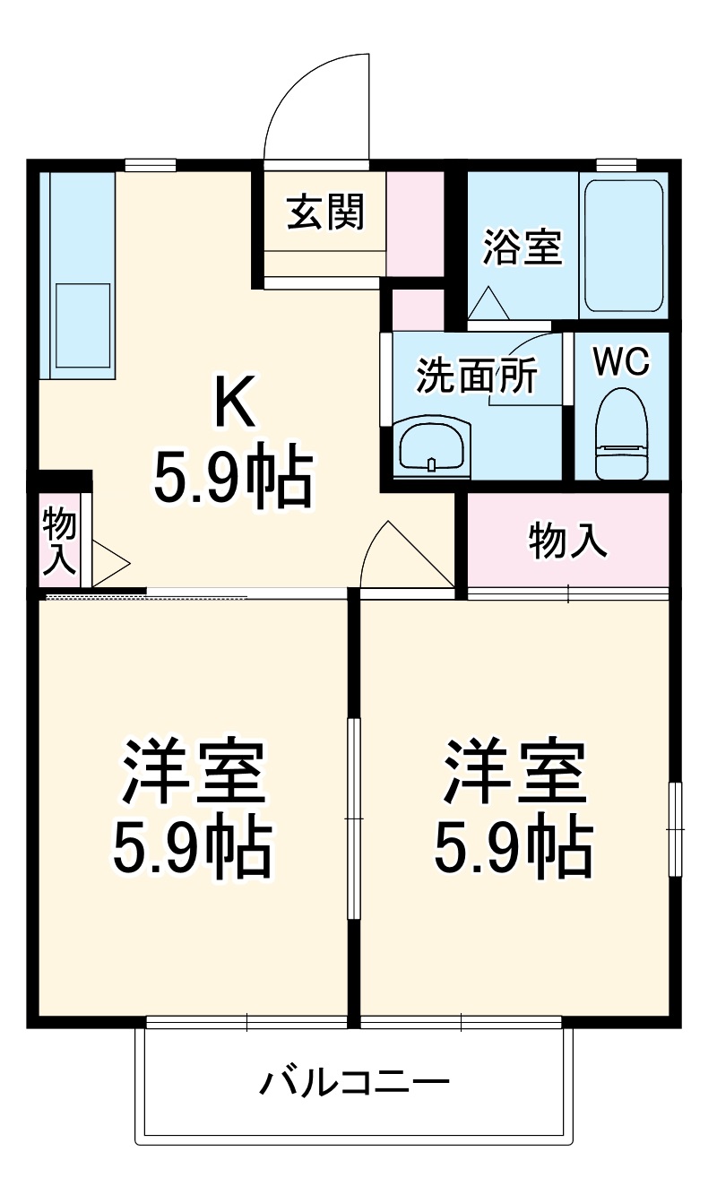 フォーデイズAの間取り