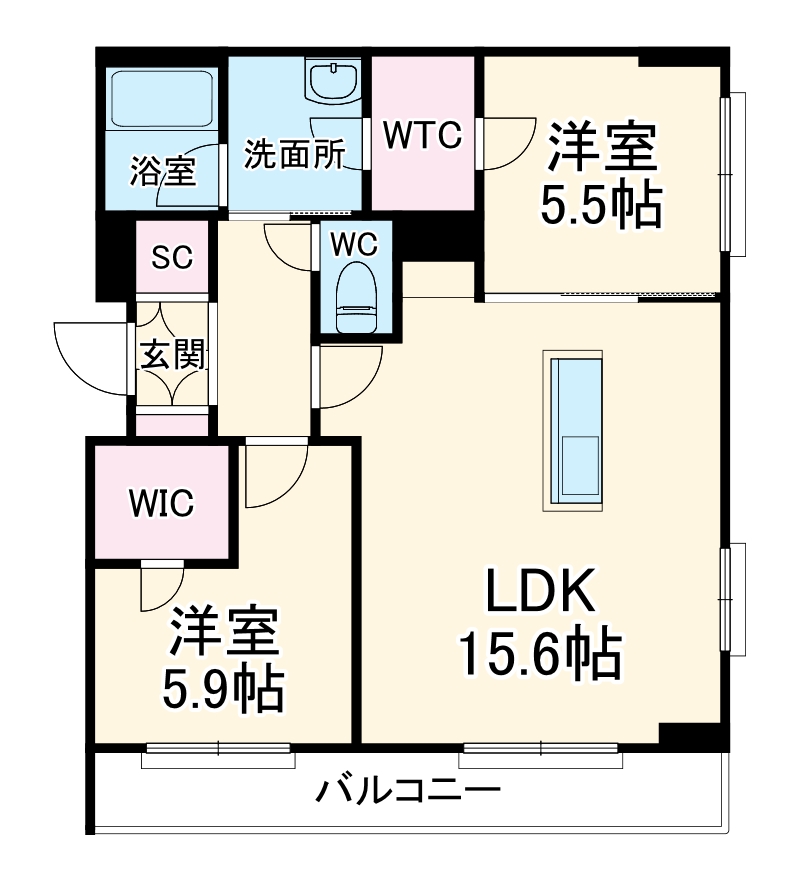 カーサ ディ セイ アルベリ Ⅲの間取り