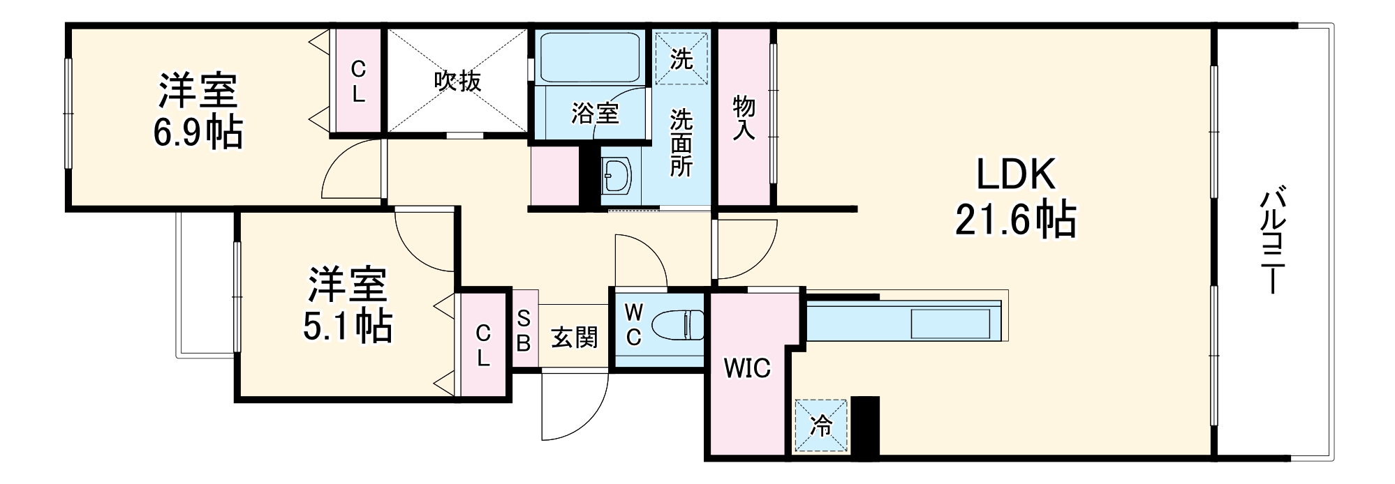コスモ上野東の間取り