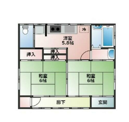 平屋戸建相模原市緑区中野の間取り