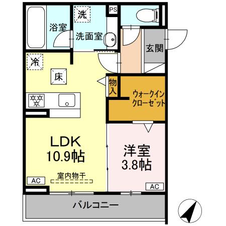 D crest八幡4丁目の間取り