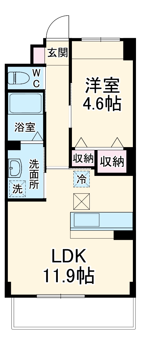 センターフィールドの間取り