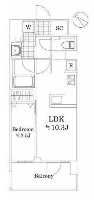 エクセレントシティ久米川駅前の間取り