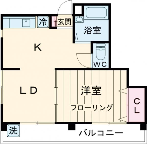 太平の完工年月(1971年1月)築の賃貸マンションの間取り