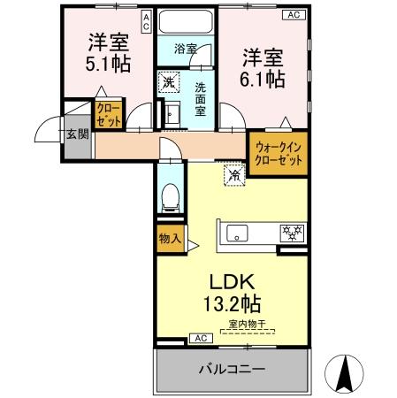 コラボ 北宿の間取り