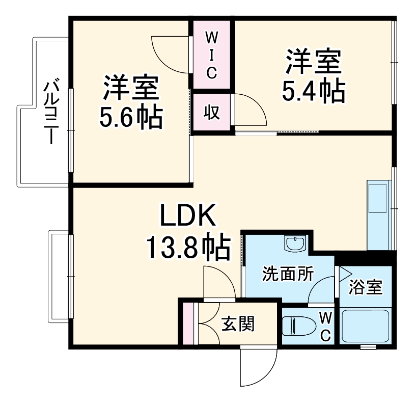 ハイツ吉川Bの間取り