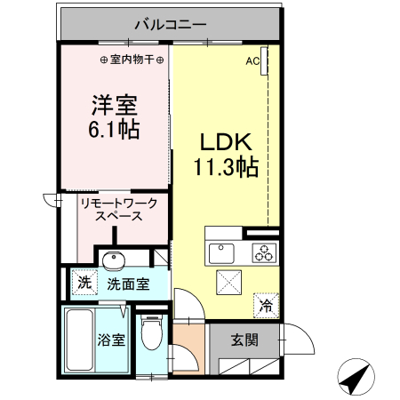 ハイム羽沢横浜国大イレブンの間取り