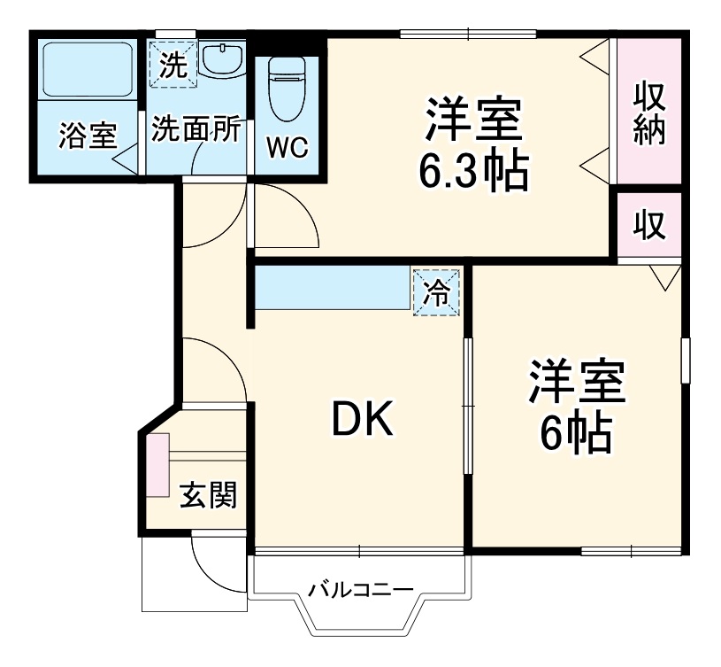 ハニーヴァレー弐番館の間取り