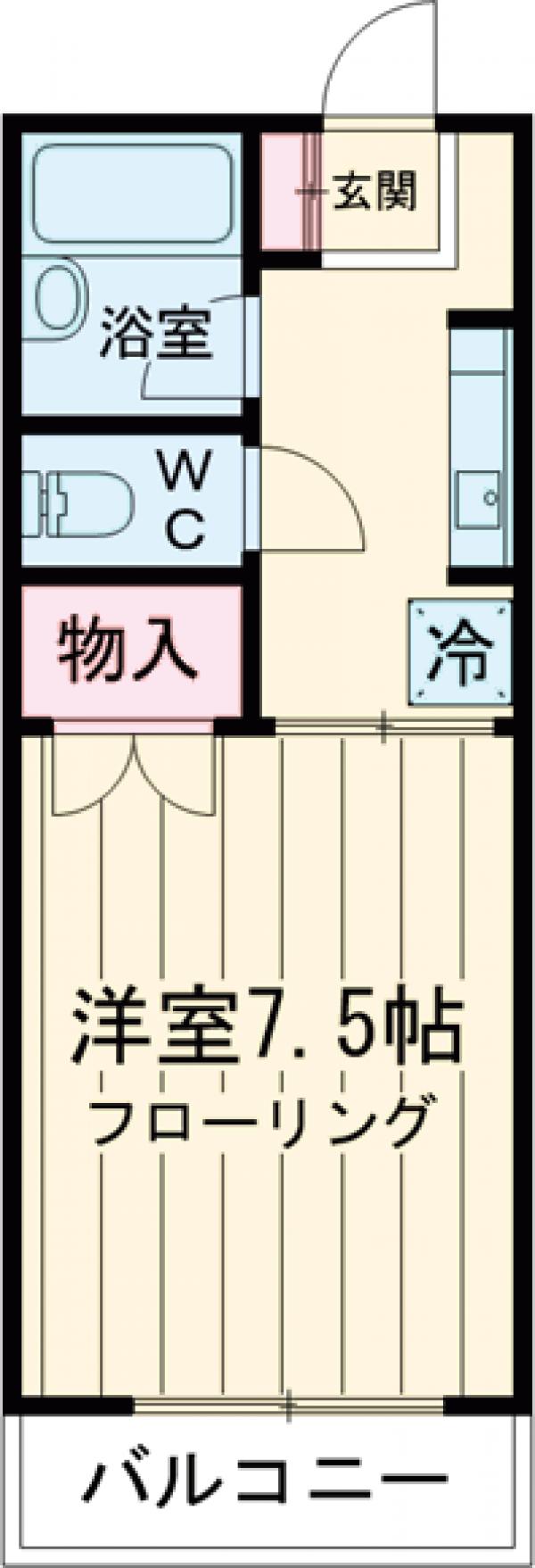 西つつじケ丘の完工年月(1992年12月)築の賃貸マンションの間取り