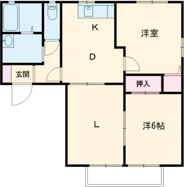 ドルフ花垣 Bの間取り