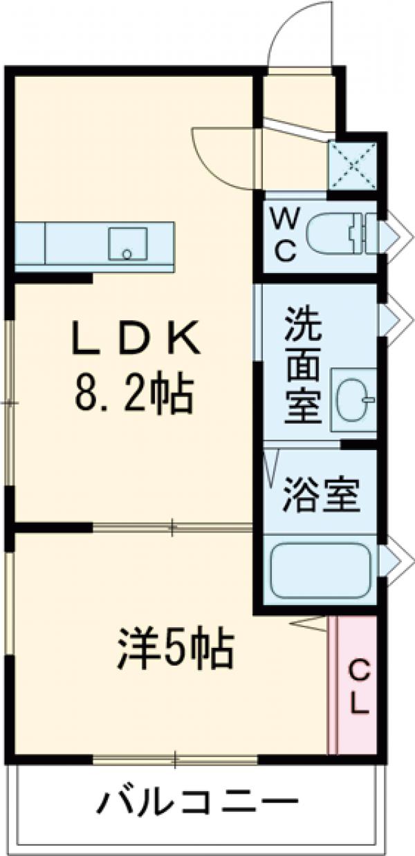 一之江の完工年月(2026年9月)築の賃貸アパートの間取り