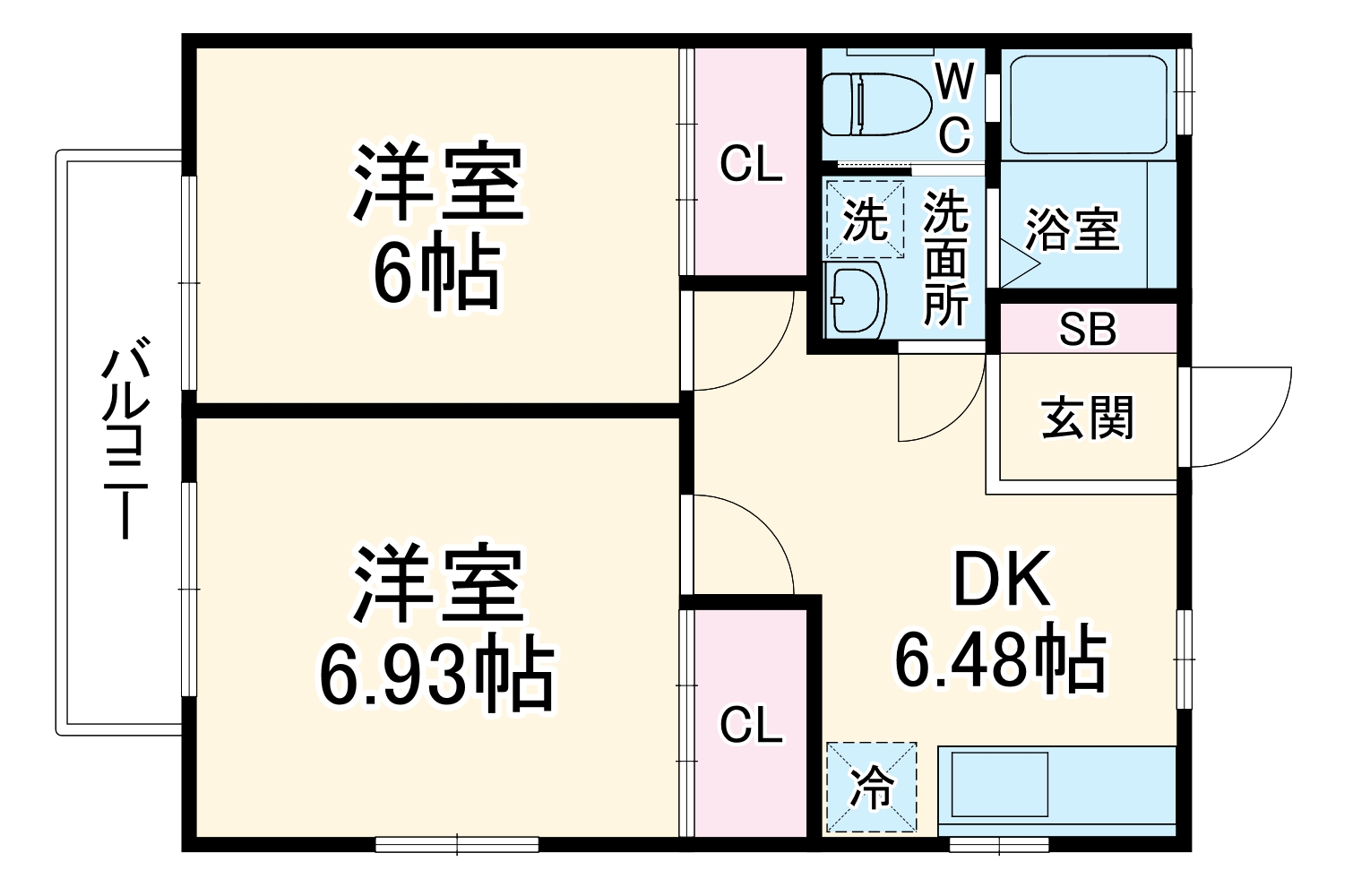レジデンス学園前の間取り