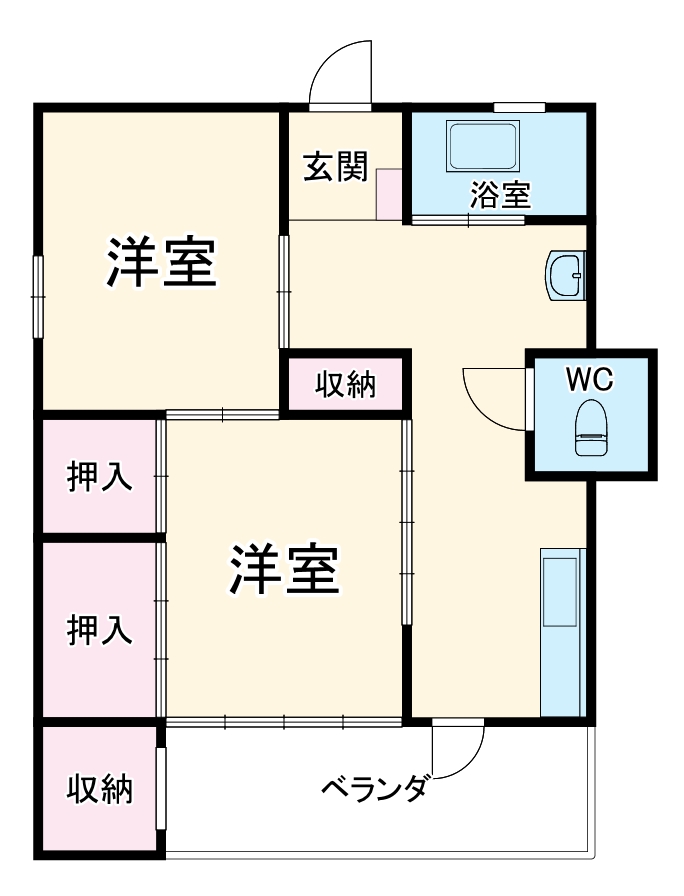 尾張旭平子ハイツの間取り