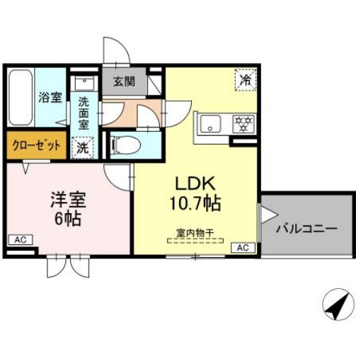 セレスティア南田中の間取り