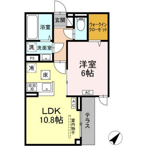 セレスティア南田中の間取り