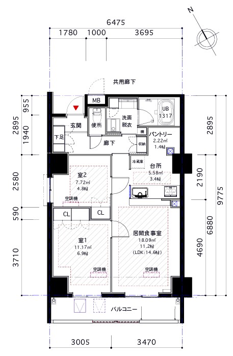 Evergreenの間取り