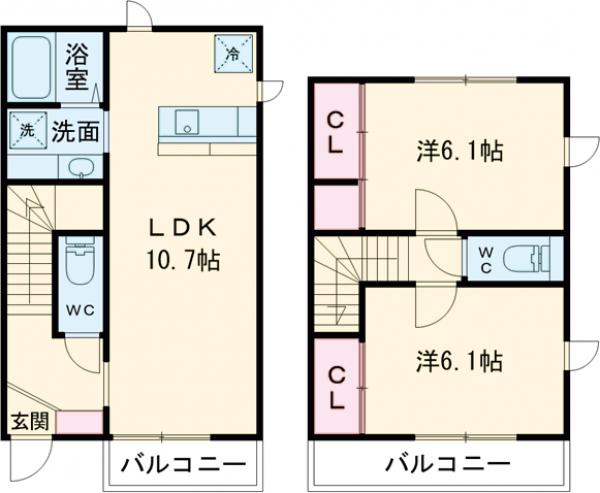 メゾンシティ7号館の間取り