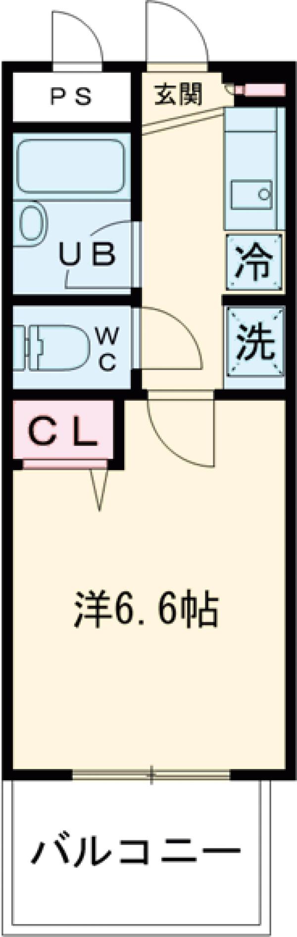 八雲台の完工年月(1990年10月)築の賃貸マンションの間取り