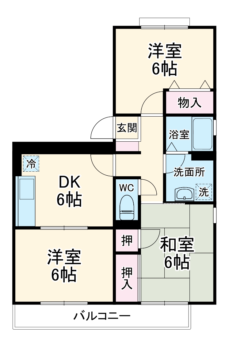 ハイカムール八島の間取り