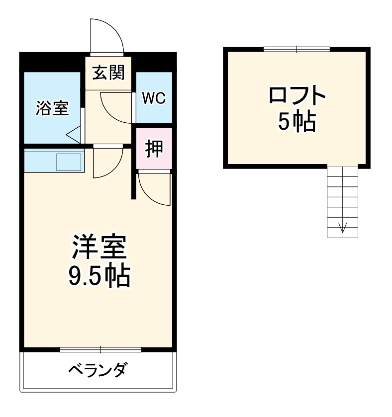 コーポイーストAの間取り