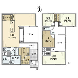 横根町石丸戸建の間取り